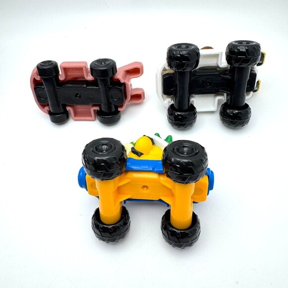 Mario Kart Deluxe Toy Cars Set Of 3 Pink Gold Peach Bowser Donkey Kong Figures - Picture 6 of 12